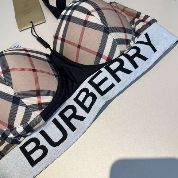 Burberry Beige and Black Plaid Bikini Set - Picture 7 of 8